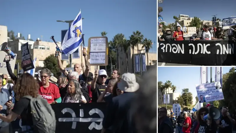 İsrail Cumhurbaşkanı Herzog’un konutu önünde protesto düzenlendi