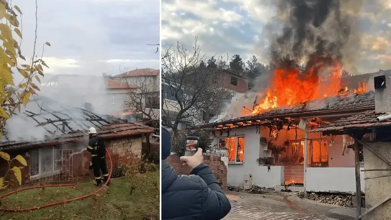 Tokat'ta tek katlı ev yangında kullanılamaz hale geldi
