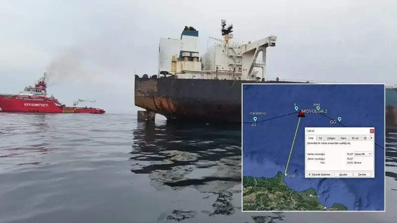 Rusya'dan Gürcistan'a giden gemi saldırıya uğradı