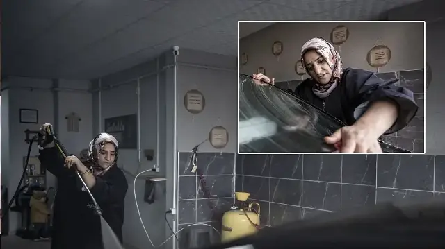 Oto yıkamacılığa kadın eli değdi: Hülya hanım ve ekibi, araçları pırıl pırıl yapıyor