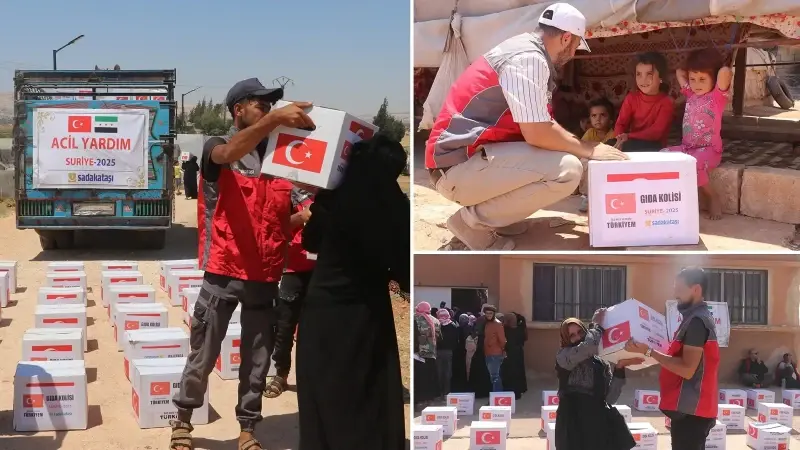 Sadakataşı Suriye’de 4 bin aileye gıda kolisi ulaştırdı