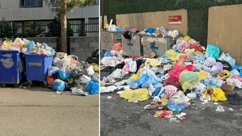 Maltepe'de üç gündür toplanmayan çöplere vatandaşlar tepki gösterdi: Herkes pislik içinde oturuyor