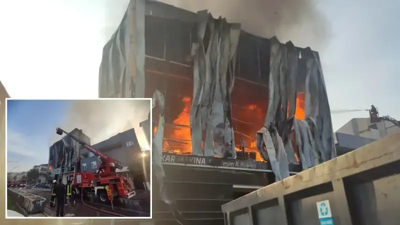 Parfüm deposundaki yangın