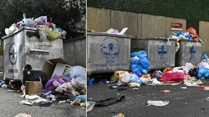 Maltepe'de çöp dağları