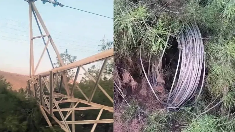 Şanlıurfa’da direk hırsızları bölgeyi elektriksiz bıraktı