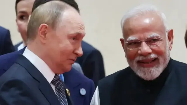 Владимир Путин и Нарендра Моди