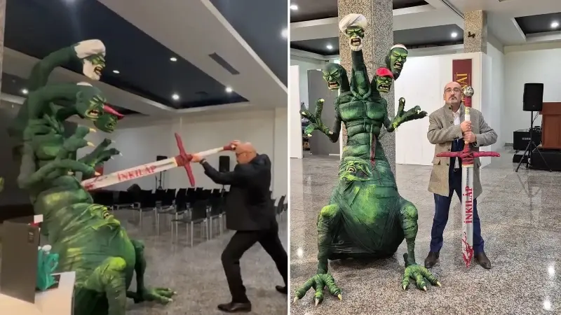 İYİ Partili Murat Katfar'dan yeni provokasyon: 'Sanat' maskesiyle Müslümanları hedef aldı