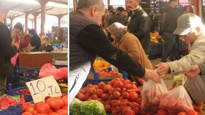 Çanakkale’nin meşhur domatesi tezgahlarda 40 liradan 10 liraya kadar düştü