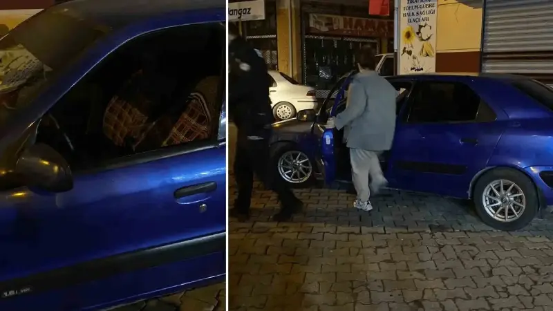 Alkolün etkisi ile araçta sızdı, vatandaşlar hayatından endişe etti