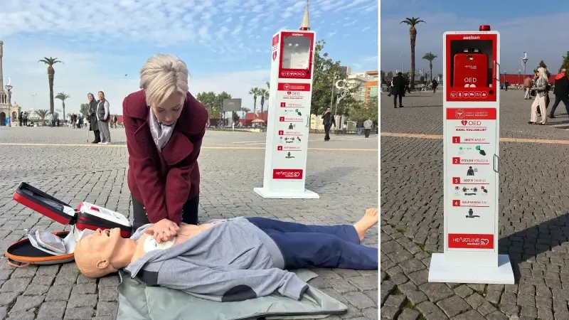 İzmir'de 20 bölgeye ani kalp durmalarına karşı şok cihazı yerleştirildi