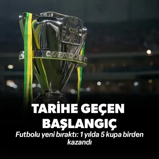 İnanılmaz başlangıç! Futbolu yeni bıraktı, 1 yılda 5 kupa birden kazandı