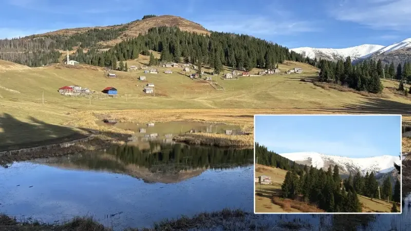 Yöresel mimari'nin farklı bir portresi: Giresun'un Gölyanı Yaylası doğal güzelliği ile adeta büyülüyor