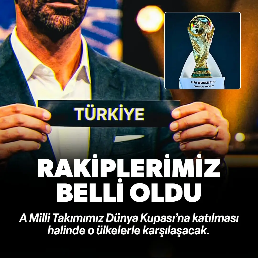 A Milli Futbol Takım’ın 2026 Dünya Kupası’ndaki rakipleri belli oldu