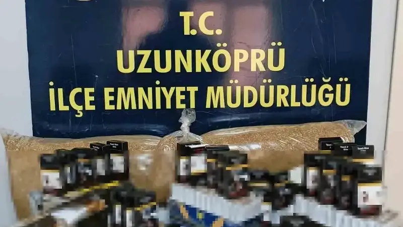 Edirne’de binlerce makaron ele geçirildi