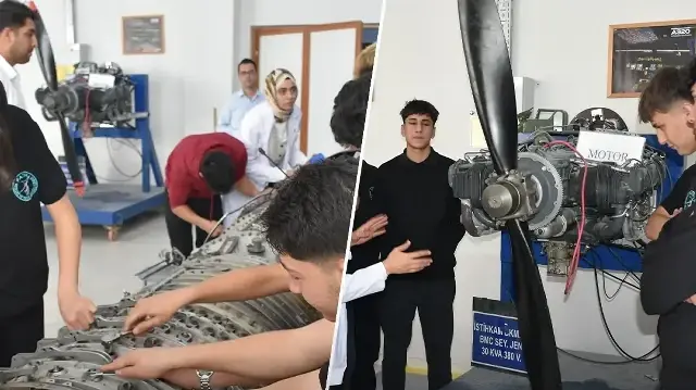 Konya'daki meslek lisesinde geleceğin uçak bakım teknisyenleri yetişiyor: Mezun olduklarında iş kaygısı yok