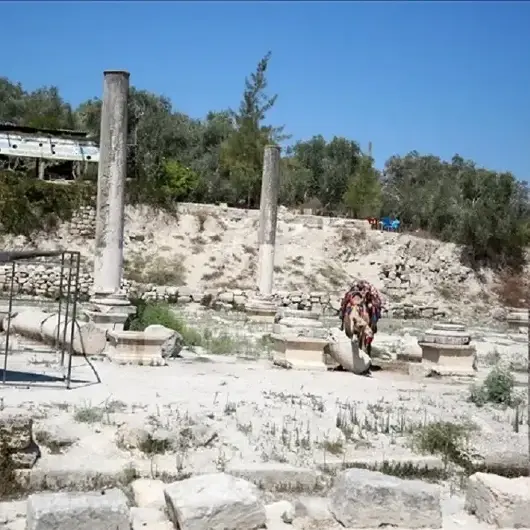 الاحتلال الإسرائيلي يستولي على أعمدة أثرية من بلدة فلسطينية وسط الضفة