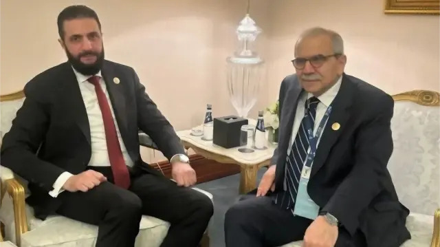 الشرع وسلام يبحثان تطوير العلاقات الثنائية