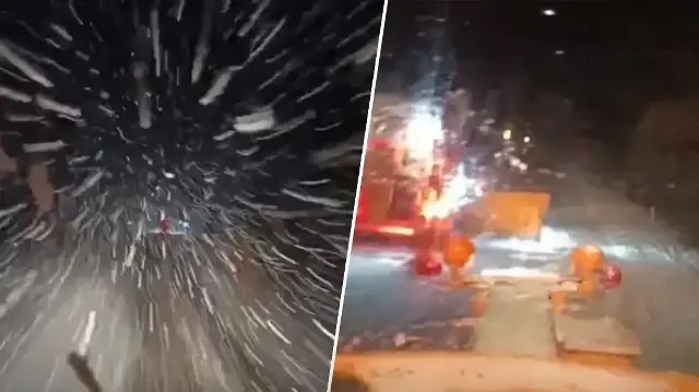 Kara yolu beyaza büründü: Turizm beldesine yılın ilk karı yağdı