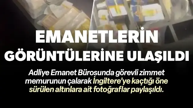 Adliye'deki emanet kasasından çalınan altınların fotoğrafı ortaya çıktı