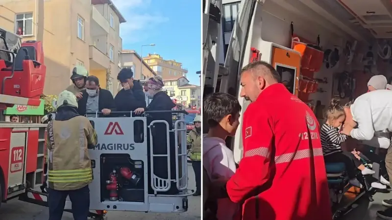 Asansörde çıkan yangında anne ve çocuğu mahsur kaldı: 4 kişi dumandan etkilendi