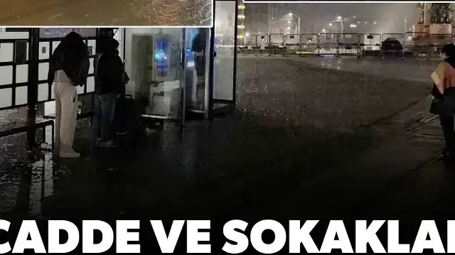 Sarı kodlu uyarı yapılmıştı: İstanbul'da sağanak etkili oluyor! Cadde ve sokaklar suyla doldu 