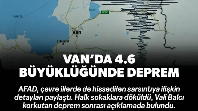 Van'da deprem