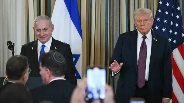 Le Premier ministre israélien, Benjamin Netanyahu et le président américain Donald Trump.