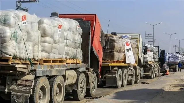 جمعية خيرية تركية تسير قافلة إغاثة إلى غزة بقيمة 750 ألف دولار