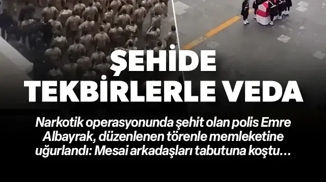 Şehit Emre Albayrak tekbirlerle uğurlandı: Tören biter bitmez mesai arkadaşları tabutuna koştu