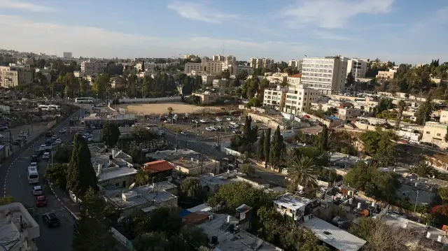 Vue générale du quartier de Sheikh Jarrah, dans la partie est de Jérusalem annexée par Israël, le 17 novembre 2025.