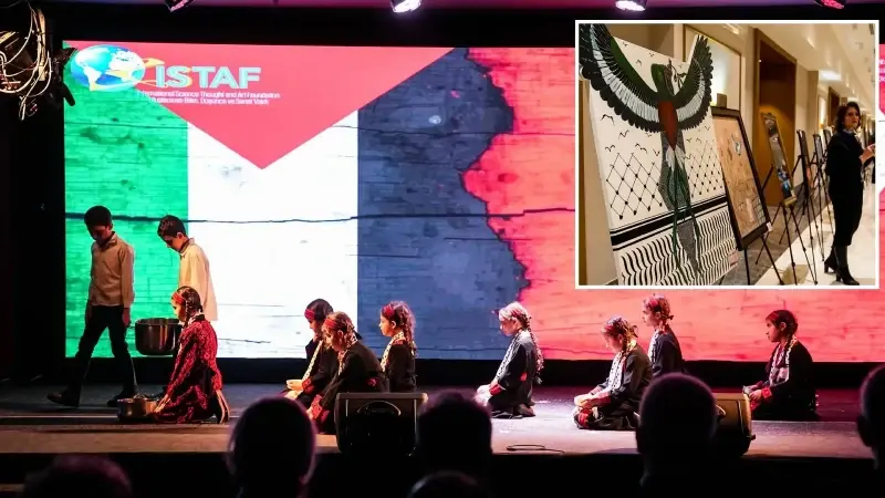 Çocuklar bir de tiyatro sahneledi.