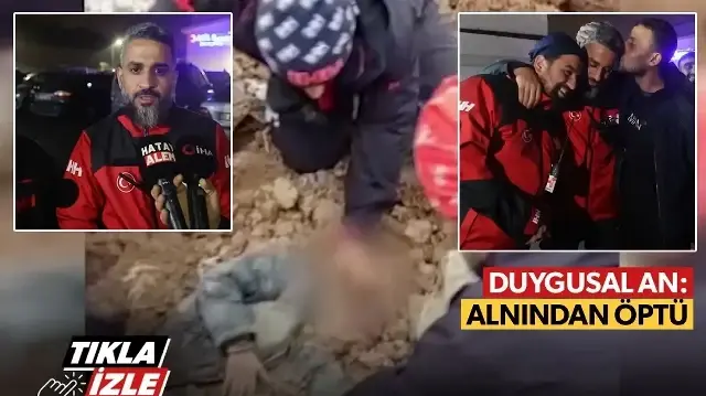 Dayısı diri diri toprağa gömmüştü: Acılı baba evladını bulan İHH gönüllüsünü alnından öptü