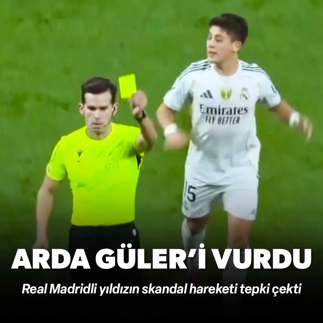 Yıldız futbolcudan skandal hareket: Hakemi hedef aldı Arda Güler'i vurdu