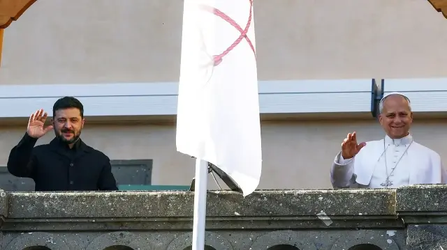 Президент Украины Владимир Зеленский и Папа римский Лев XIV