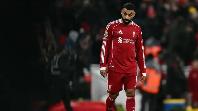 L’attaquant égyptien de Liverpool, Mohamed Salah, après le match de Premier League anglaise entre Liverpool et Sunderland à Anfield, le 3 décembre 2025. Mohamed Salah sera absent lors du match de Ligue des Champions entre l'Inter et Liverpool.