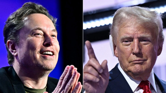 Le chef d'entreprises Elon Musk et le président américain, Donald Trump.