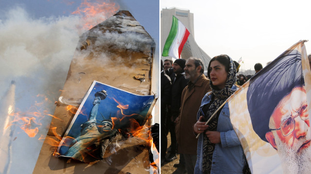 İran'ın başkenti Tahran'da devrimin 46. yıldönümü kutlamaları yapıldı