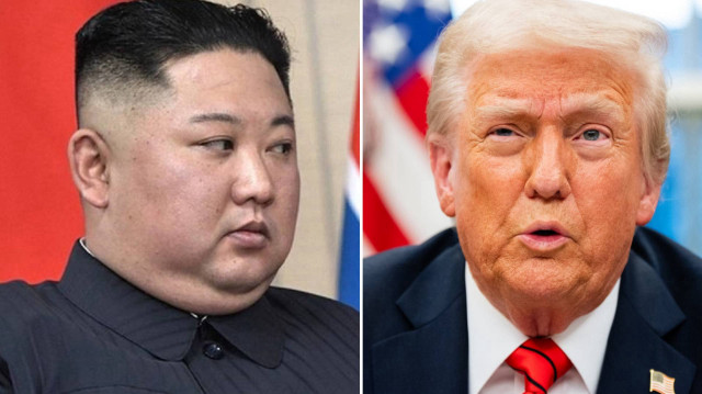 Kuzey Kore Lideri Kim Jong-un, ABD Başkanı Donald Trump.
