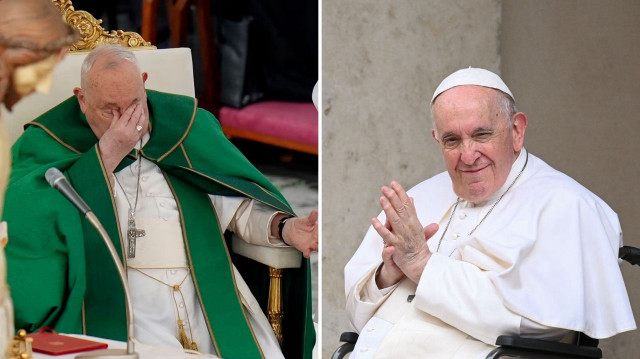 Papa'nın hastalığı 9 Şubat günü de konuşmasını yarıda kesmişti.