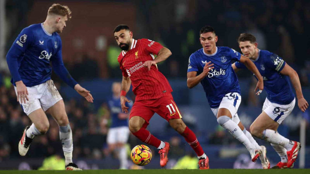 Everton-Liverpool maçından bir kare