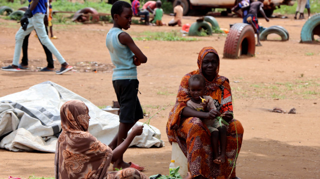 Des Soudanais qui ont trouvé refuge dans un camp près de Juba sont vus dans le cadre de la Journée mondiale du réfugié du 20 juin 2023 à Juba, au Soudan du Sud. 