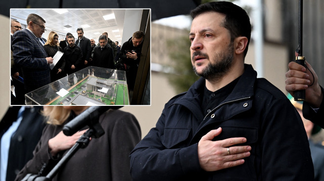 Ukrayna Devlet Başkanı Zelenski, Ukrayna'nın Ankara Büyükelçiliği Hizmet Binasının açılış törenine katıldı.