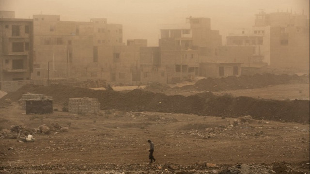 La saison de l'harmattan est le résultat d'alizés secs soufflant sur le désert du Sahara et transportant des nuages de poussière sur l'Afrique de l'Ouest, le 17 février 2025.