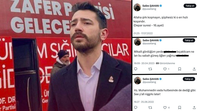 Zafer Partili şahsın hakaret içerikli paylaşımları.