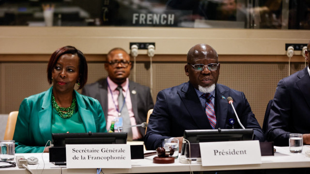 La SG de la Francophonie, Louise Mushikiwabo rencontre les membres du Groupe des Ambassadeurs francophones de New York (GAF), présidé par le Représentant permanent de la RDC, Zénon Mukongo Ngay, lors d’une réunion spéciale qui a porté sur :  la contribution du réseau francophone à la revitalisation du multilatéralisme, le multilinguisme aux Nations unies et le pacte numérique mondial, le 9 mars 2024.