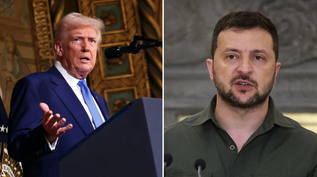 ABD Başkanı Donald Trump, Ukrayna Devlet Başkanı Vladimir Zelenski.