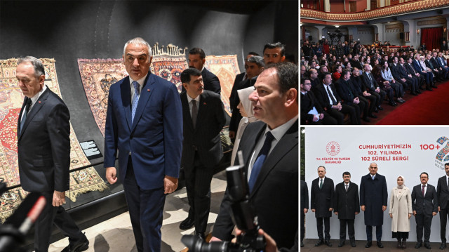Kültür ve Turizm Bakanı Mehmet Nuri Ersoy, '100+2 Süreli Müze Sergileri Projesi'nin açılışında konuştu.