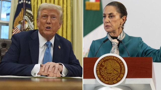 ABD Başkanı Donald Trump, Meksika Devlet Başkanı Claudia Sheinbaum.