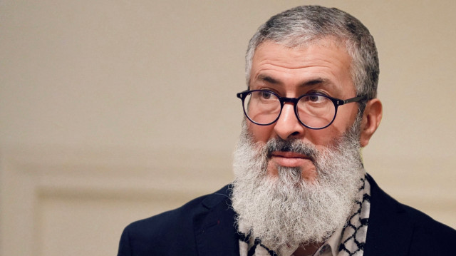 L'imam Noureddine Aoussat lors de sa conférence de presse à Paris le 19/02/2025