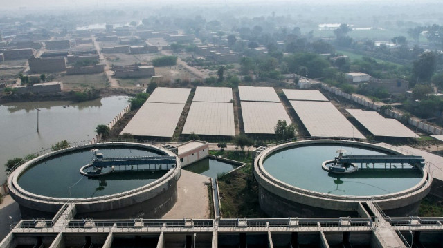 L'usine d'approvisionnement en eau de l'organisation pakistanaise à but non lucratif HANDS, financée par l'USAID, à Jacobabad, dans la province méridionale de Sindh, le 18 février 2025.